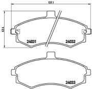 P 30 020 Sada brzdových destiček, kotoučová brzda PRIME LINE BREMBO