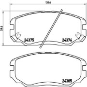 P 30 038 Sada brzdových destiček, kotoučová brzda PRIME LINE BREMBO