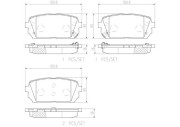 P30040N Sada brzdových destiček, kotoučová brzda BREMBO NAO LINE BREMBO