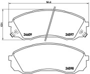 P 30 041 Sada brzdových destiček, kotoučová brzda PRIME LINE BREMBO