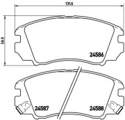 P 30 043 Sada brzdových destiček, kotoučová brzda PRIME LINE BREMBO