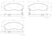 P30044N Sada brzdových destiček, kotoučová brzda BREMBO NAO LINE BREMBO