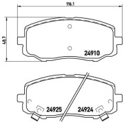 P 30 045 Sada brzdových destiček, kotoučová brzda PRIME LINE BREMBO