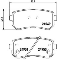 P30046N Sada brzdových destiček, kotoučová brzda PRIME LINE - Ceramic BREMBO