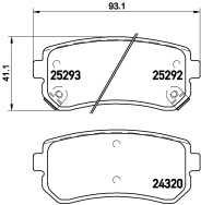 P 30 051X Sada brzdových destiček, kotoučová brzda XTRA LINE BREMBO