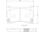 P30052N Sada brzdových destiček, kotoučová brzda BREMBO NAO LINE BREMBO