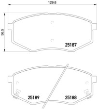 P 30 055X Sada brzdových destiček, kotoučová brzda XTRA LINE BREMBO