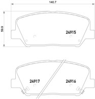 P 30 065 Sada brzdových destiček, kotoučová brzda PRIME LINE BREMBO