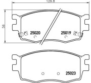 P 30 069 Sada brzdových destiček, kotoučová brzda PRIME LINE BREMBO