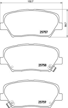 P 30 070 Sada brzdových destiček, kotoučová brzda PRIME LINE BREMBO