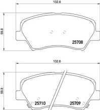 P 30 073 Sada brzdových destiček, kotoučová brzda PRIME LINE BREMBO