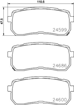 P30080N BREMBO sada brzdových platničiek kotúčovej brzdy P30080N BREMBO