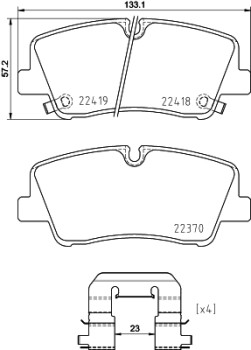 P 30 089 Sada brzdových destiček, kotoučová brzda PRIME LINE BREMBO