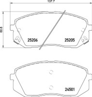 P 30 093X Sada brzdových destiček, kotoučová brzda XTRA LINE BREMBO