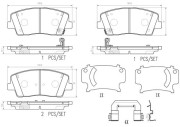 P30108N Sada brzdových destiček, kotoučová brzda BREMBO NAO LINE, DIRECTIONAL BRAKE PADS BREMBO