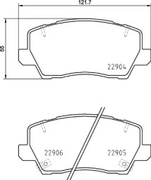 P 30 114 Sada brzdových destiček, kotoučová brzda PRIME LINE BREMBO