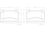 P36014N Sada brzdových destiček, kotoučová brzda BREMBO NAO LINE, DIRECTIONAL BRAKE PADS BREMBO