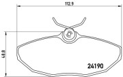 P 36 015 Sada brzdových destiček, kotoučová brzda PRIME LINE BREMBO