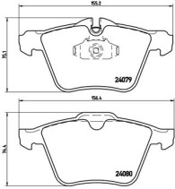 P 36 019 Sada brzdových destiček, kotoučová brzda PRIME LINE BREMBO