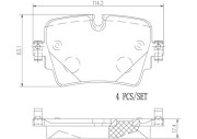 P36033N Sada brzdových destiček, kotoučová brzda BREMBO NAO LINE BREMBO