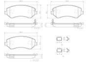 P37007N Sada brzdových destiček, kotoučová brzda BREMBO NAO LINE BREMBO