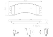 P37008N Sada brzdových destiček, kotoučová brzda BREMBO NAO LINE BREMBO