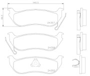 P 37 009 Sada brzdových destiček, kotoučová brzda PRIME LINE BREMBO