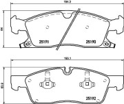 P 37 015 Sada brzdových destiček, kotoučová brzda PRIME LINE BREMBO