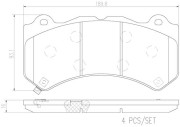 P37018N Sada brzdových destiček, kotoučová brzda PRIME LINE - Ceramic BREMBO