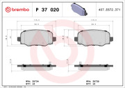 P 37 020 Sada brzdových destiček, kotoučová brzda PRIME LINE BREMBO