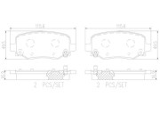 P37020N Sada brzdových destiček, kotoučová brzda BREMBO NAO LINE BREMBO