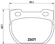 P 44 006 Sada brzdových destiček, kotoučová brzda PRIME LINE BREMBO