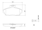 P44010N Sada brzdových destiček, kotoučová brzda PRIME LINE - Ceramic BREMBO