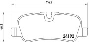 P 44 013 Sada brzdových destiček, kotoučová brzda PRIME LINE BREMBO