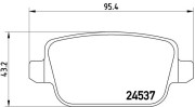 P 44 017 Sada brzdových destiček, kotoučová brzda PRIME LINE BREMBO