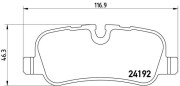 P 44 019 Sada brzdových destiček, kotoučová brzda PRIME LINE BREMBO