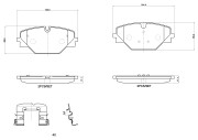 P 44 032 Sada brzdových destiček, kotoučová brzda PRIME LINE BREMBO