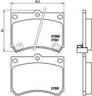 P 49 011 Sada brzdových destiček, kotoučová brzda PRIME LINE BREMBO