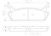 P49015N Sada brzdových destiček, kotoučová brzda PRIME LINE - Ceramic BREMBO