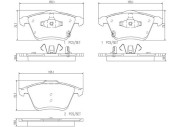 P49038N Sada brzdových destiček, kotoučová brzda BREMBO NAO LINE BREMBO