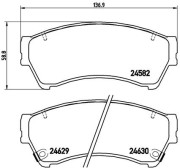 P 49 039 Sada brzdových destiček, kotoučová brzda PRIME LINE BREMBO