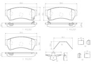 P49039N Sada brzdových destiček, kotoučová brzda BREMBO NAO LINE BREMBO