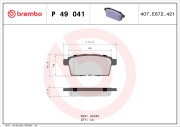 P 49 041 Sada brzdových destiček, kotoučová brzda PRIME LINE BREMBO