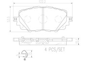 P49054N Sada brzdových destiček, kotoučová brzda BREMBO NAO LINE BREMBO
