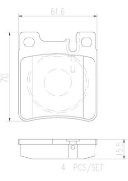 P50017N Sada brzdových destiček, kotoučová brzda PRIME LINE - Ceramic BREMBO