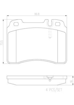 P50022N Sada brzdových destiček, kotoučová brzda PRIME LINE - Ceramic BREMBO