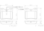 P50030N Sada brzdových destiček, kotoučová brzda PRIME LINE - Ceramic BREMBO