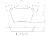 P50032N Sada brzdových destiček, kotoučová brzda PRIME LINE - Ceramic BREMBO