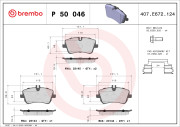 P 50 046 Sada brzdových destiček, kotoučová brzda PRIME LINE BREMBO