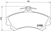 P 50 055 Sada brzdových destiček, kotoučová brzda PRIME LINE BREMBO